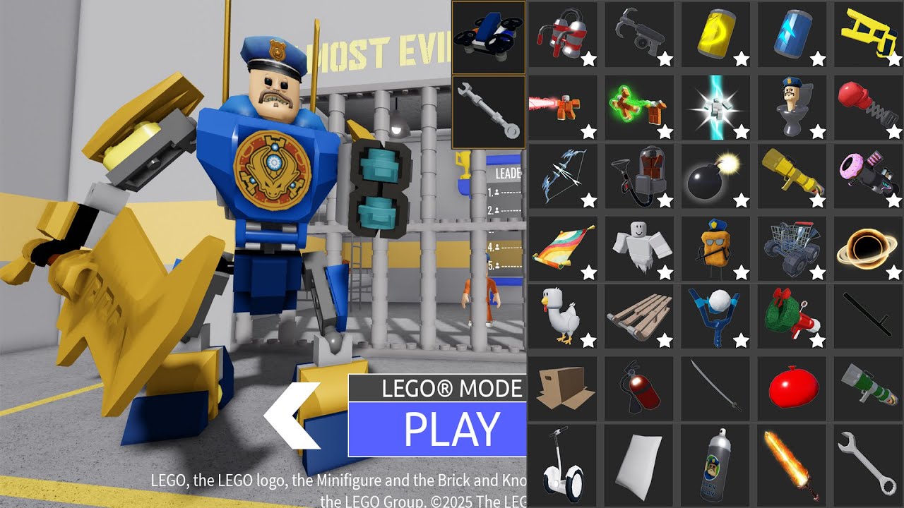 BARRY'S PRISON RUN! (LEGO® MODE) All Items & All Morphs Unlocked: Alien, Barry, Siren Cop, Ani Tron