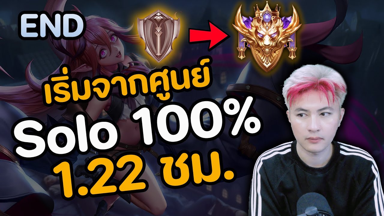 RoV : END สมัครไอดีใหม่ Solo100% ไป Supreme ในปี 2025 !! เริ่มจากศูนย์  อัตราชนะ 83% ( รูนไม่ครบ )