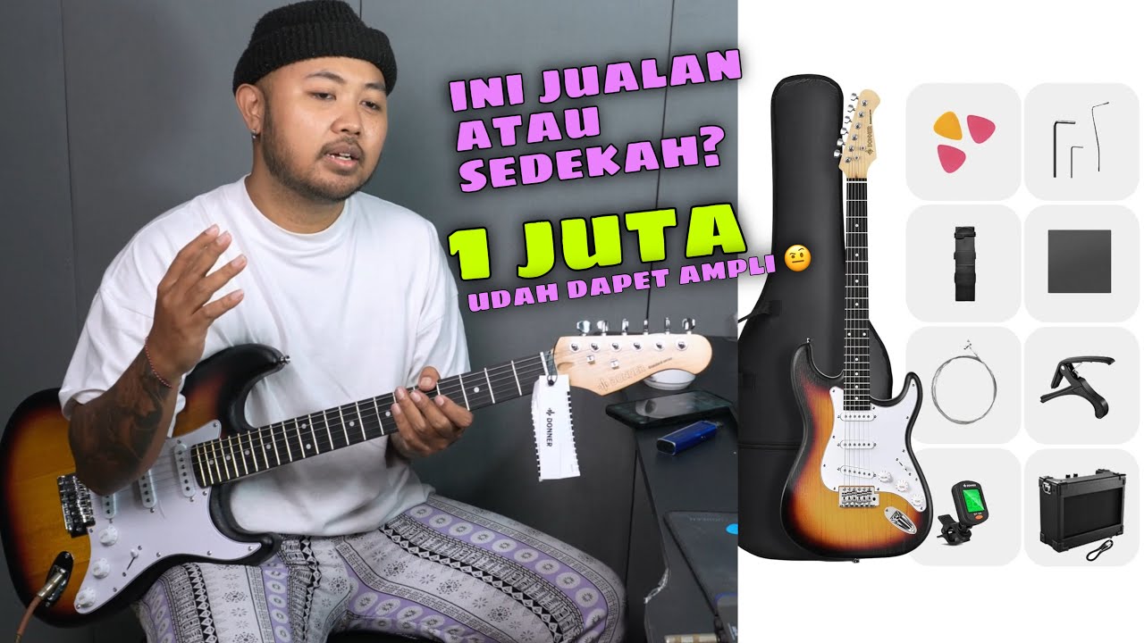 Gitar Listrik Murah 1 Juta Udah Dapet Ampli! Review Donner DST-80