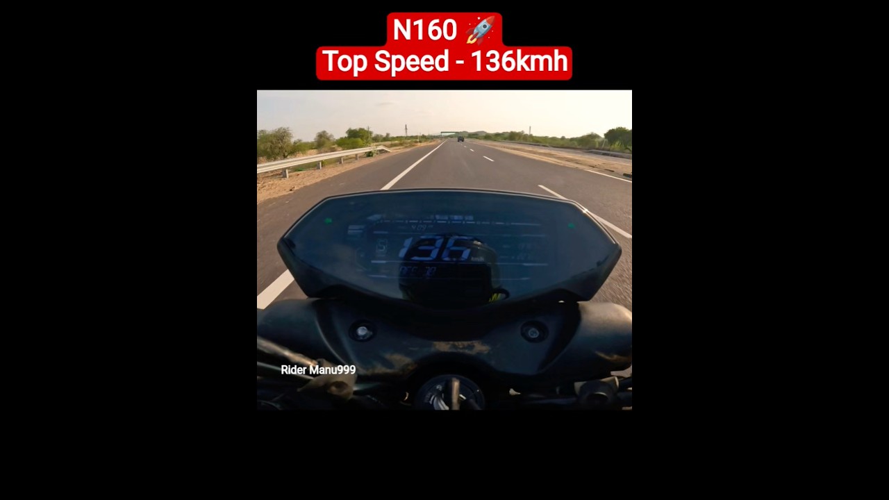 New Pulsar N160 Top Speed Test | 😲 136 kmh | 2024 Pulsar N160 BS6 #youtubeshorts #n160 #topspeed