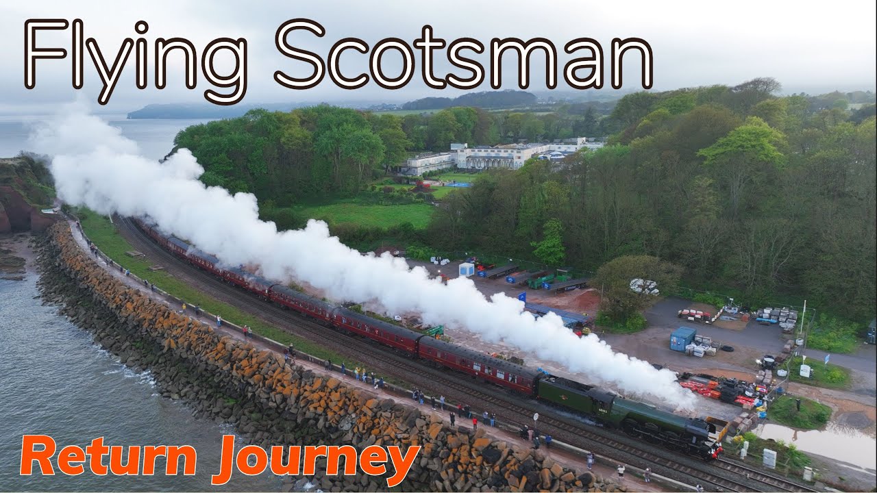 Flying Scotsman through Dawlish, Devon - Part 2