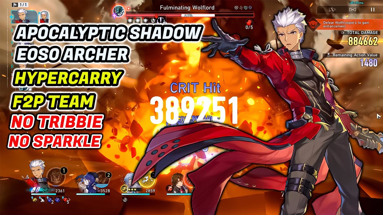 E0S0 Archer F2P Team | Apocalyptic Shadow | Honkai: Star Rail v3.5