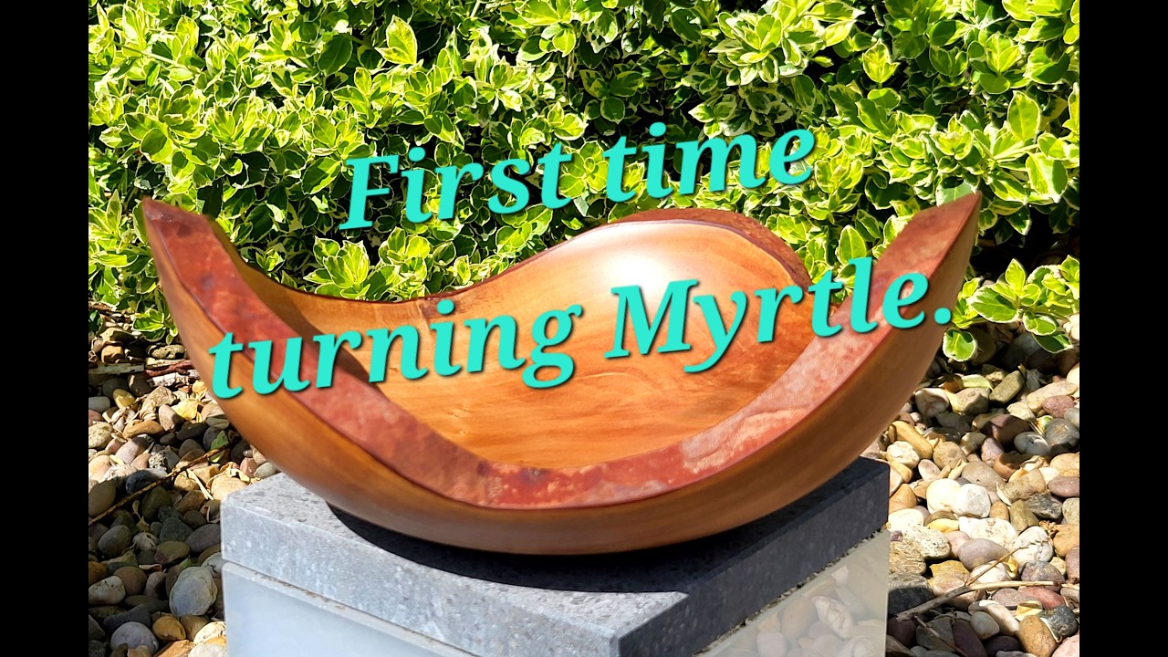 Turning Myrtle for the first time. #woodtrning #latheprojects #beginnersproject #woodturner