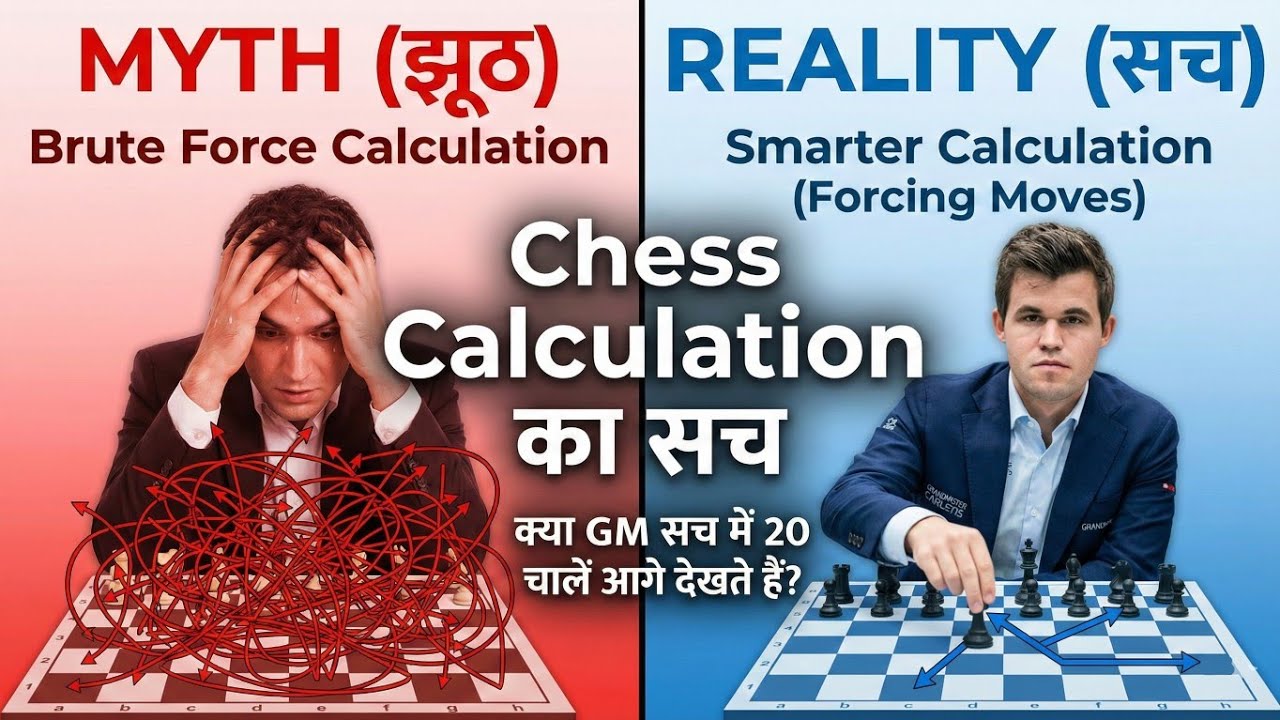 💎 🔥 Best Move सोचने का सही तरीका | Chess Calculation Psychology #chess #chesslessons #gukesh 