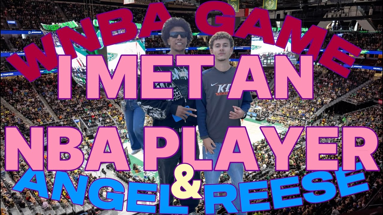 I MET an NBA PLAYER at WNBA game in Seattle! + Angel Reese 20pts Double Double