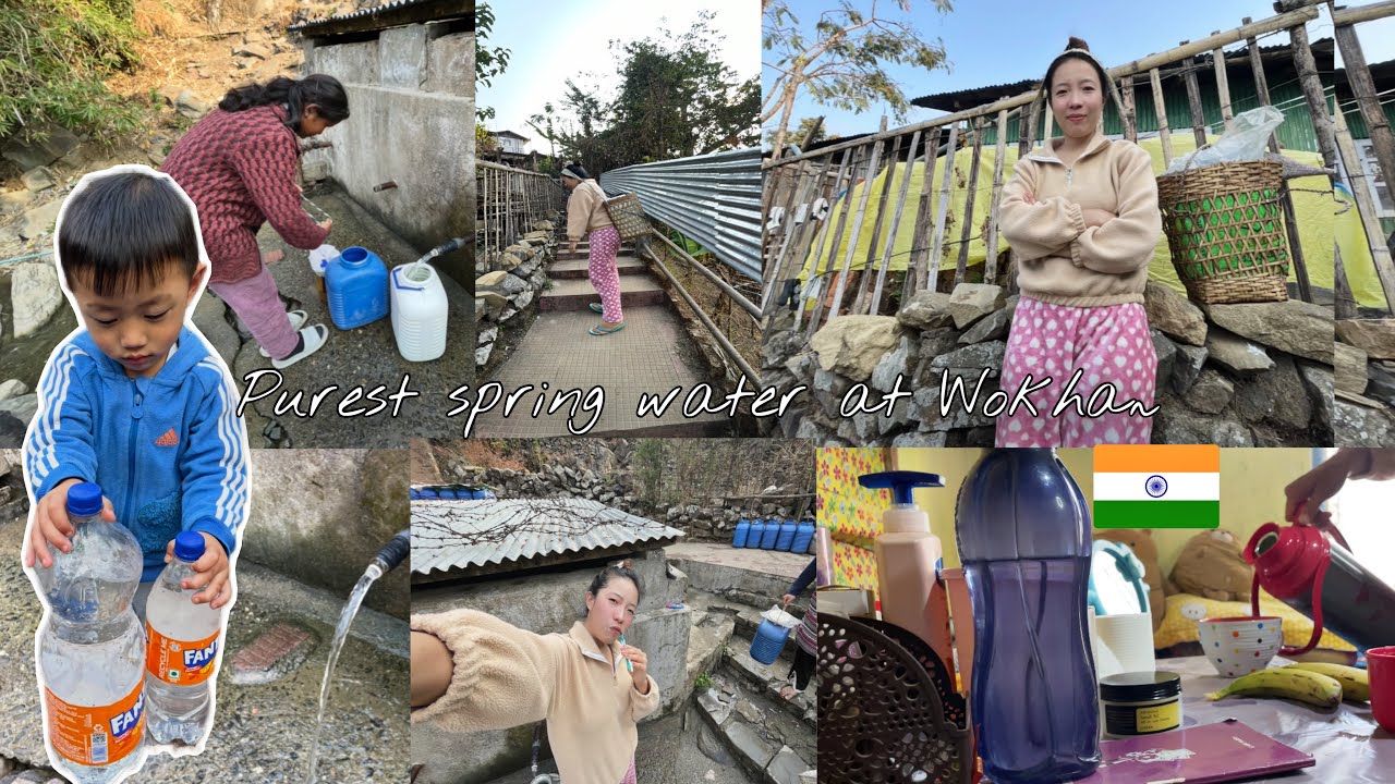 Чистейшая родниковая вода в Вокхе, Нагаланд || В условиях нехватки воды || Моя утренняя рутина ✨|...