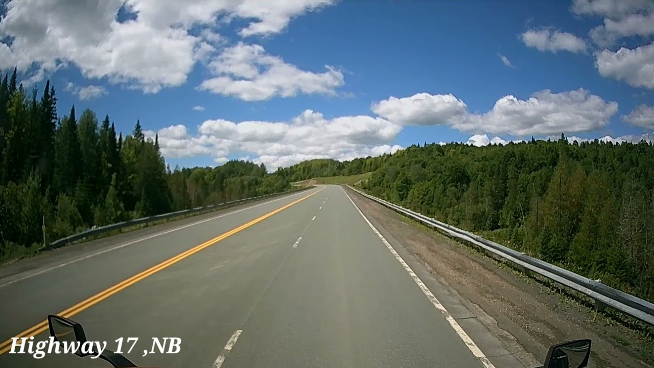 Driving on the highway 17 in New Brunswick part 1