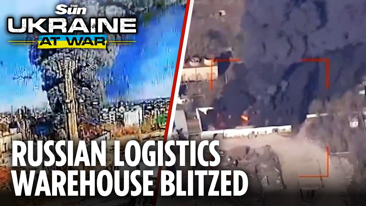Massive explosions as Ukraine wipes out key Russian supply warehouse