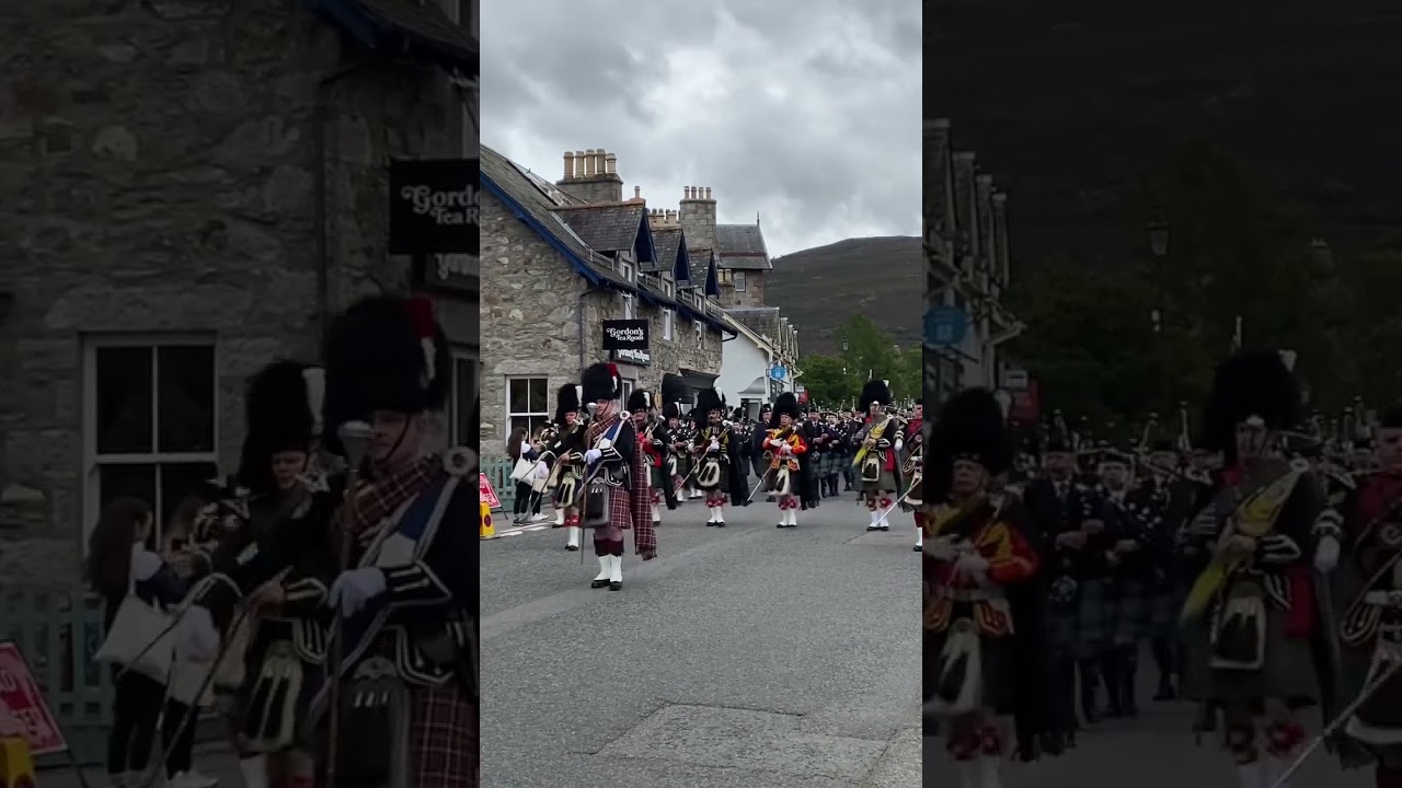 Braveheart Mass Pipes and Drums into the Braemar #scotland #scottishfold #bagpipes #aberdeen