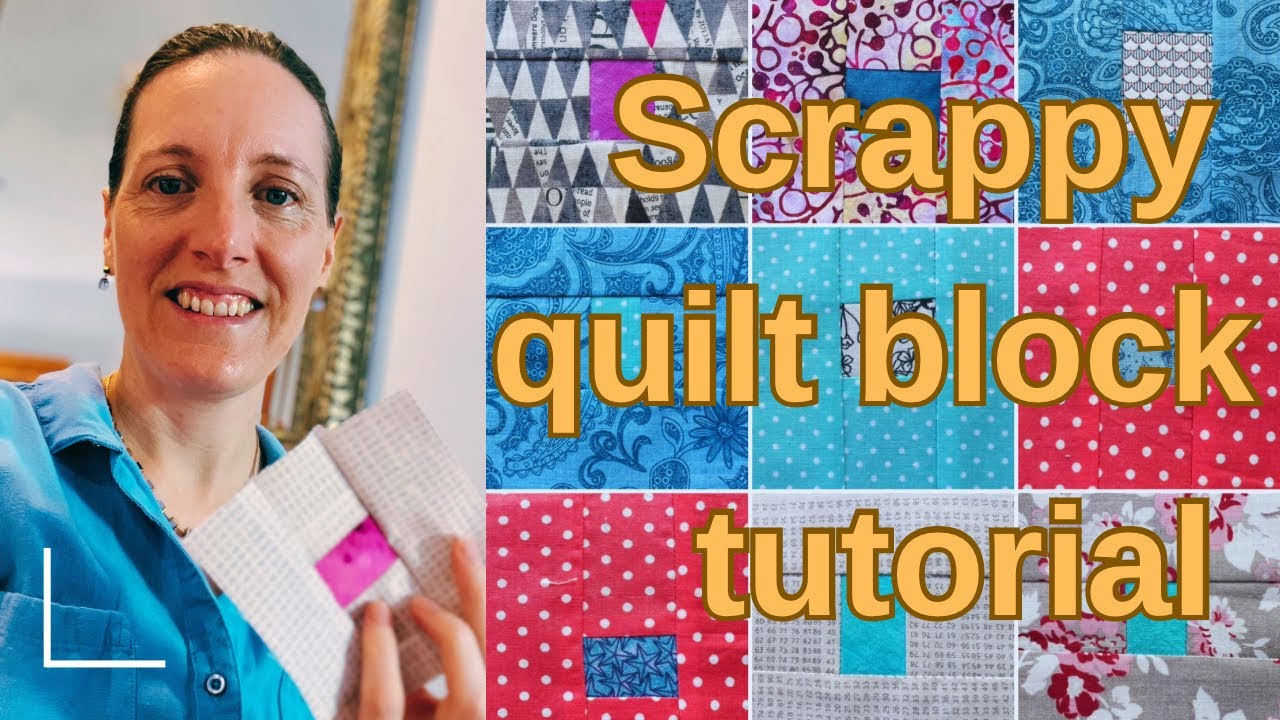How I create a ‘square in square’ scrappy quilt block 😀🤩☺️