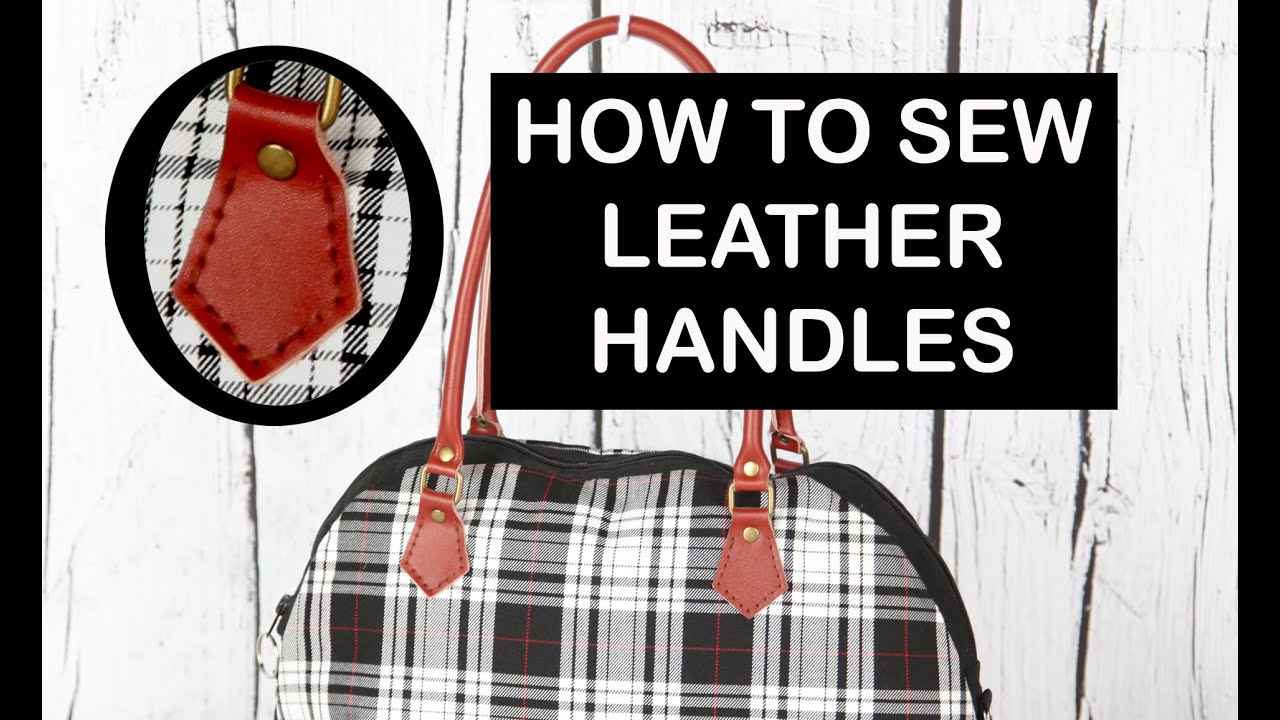 Sewing leather handles / Hand sew leather