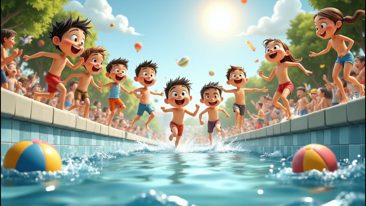Plitsch, Platsch! 💦 Das gro&szlig;e Schwimmbad-Lied | Sommerlied f&uuml;r Kinder zum Mitsingen - Kinderlied