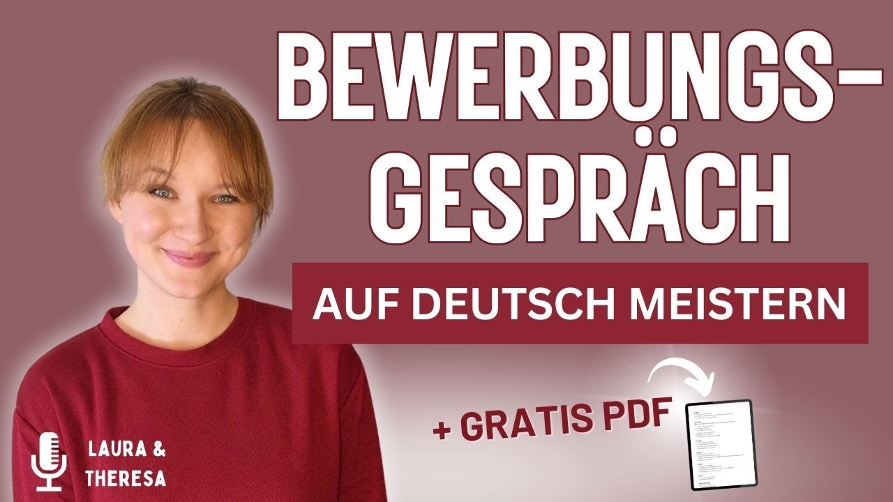 20 Minuten Deutsch sprechen - Vorstellungsgespräch! + PDF zum Mitsprechen
