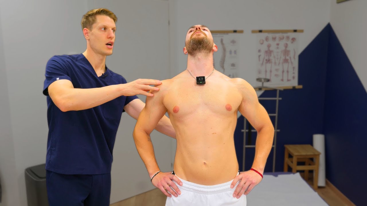 BODYBUILDER con MAL DI SCHIENA da ERNIA del Disco (SCIATICA): Visita dall'Osteopata ASMR