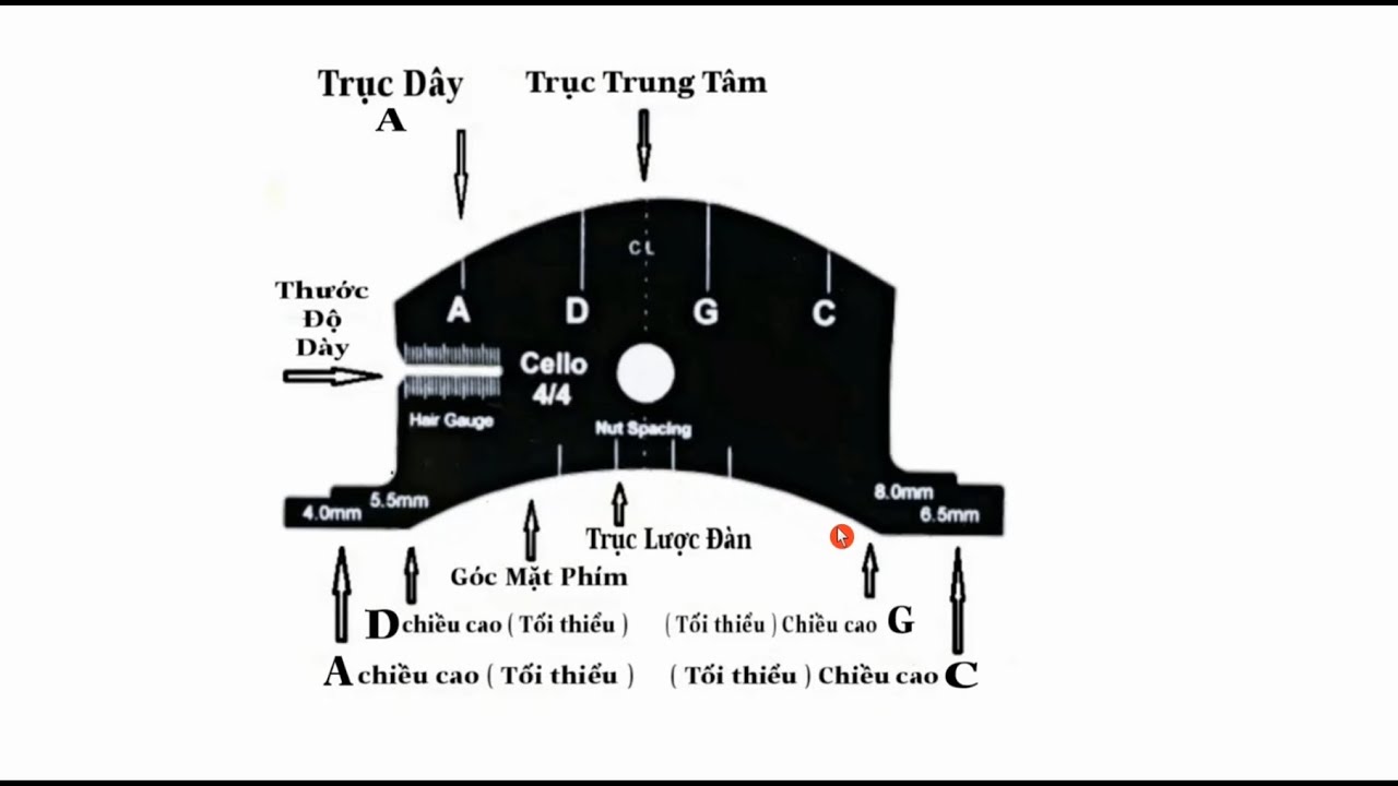 Bài 2: Thế nào là một cây đàn Cello chuẩn, Công cụ Setup Bridge Cello