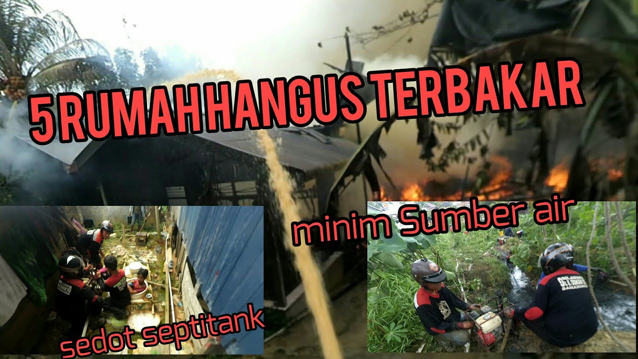 65 Jaya,  kawasan padat penduduk , Jl. aw syahrani, gang 3b,  5 rumah hangus terbakar