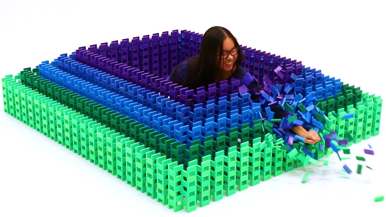 TRAPPED IN A DOMINO STRUCTURE!!