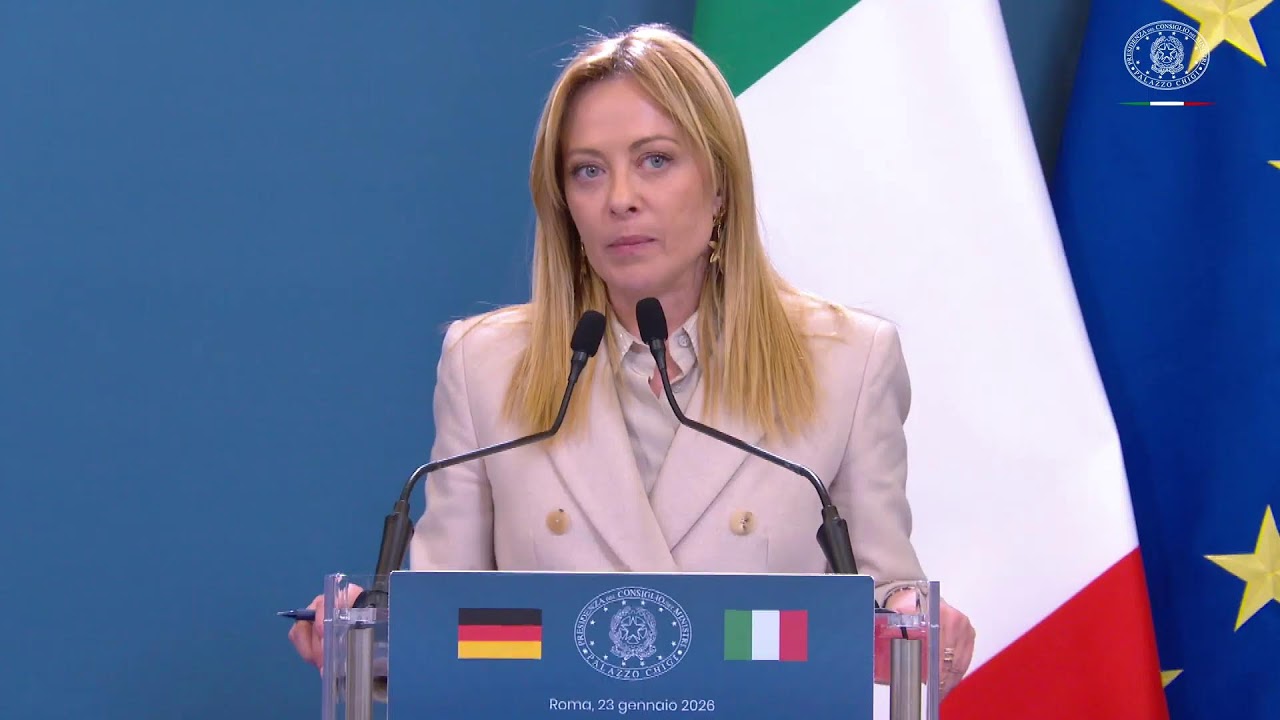Dichiarazioni congiunte alla stampa Meloni - Merz (traduzione simultanea)