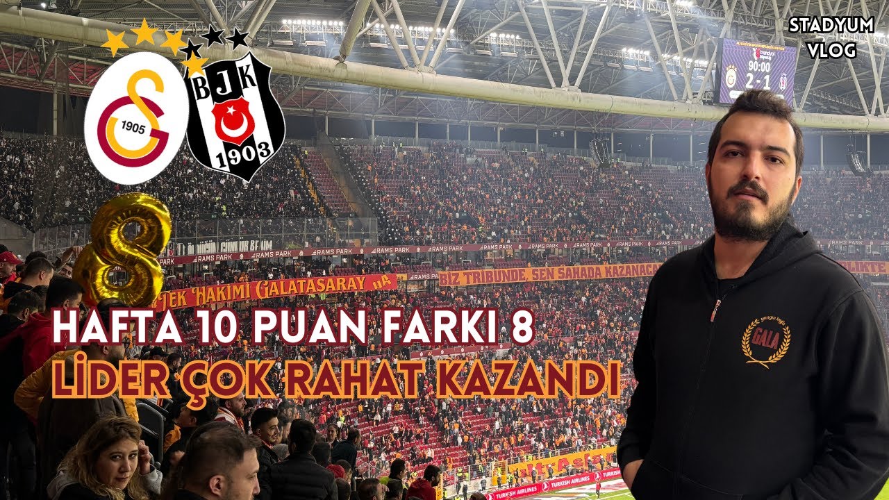 NAMAĞLUP FARKLI LİDER, DURAN TOP SİHİRBAZI G.SARA! | Galatasaray 2-1 Beşiktaş Stadyum Maç Vlog