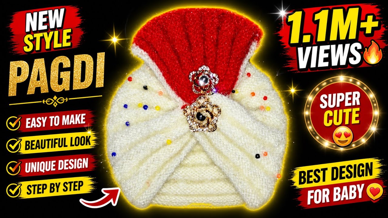 new knitting design|new pagdi design|pagdi|cap design| new style Pagdi|topi ka design