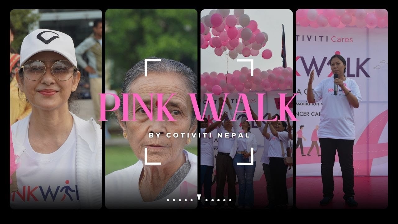 PINKWALK 2023 ft Manisha Koirala , Anuradha Koirala, Sumana Shrestha. A walk for cancer survivor.