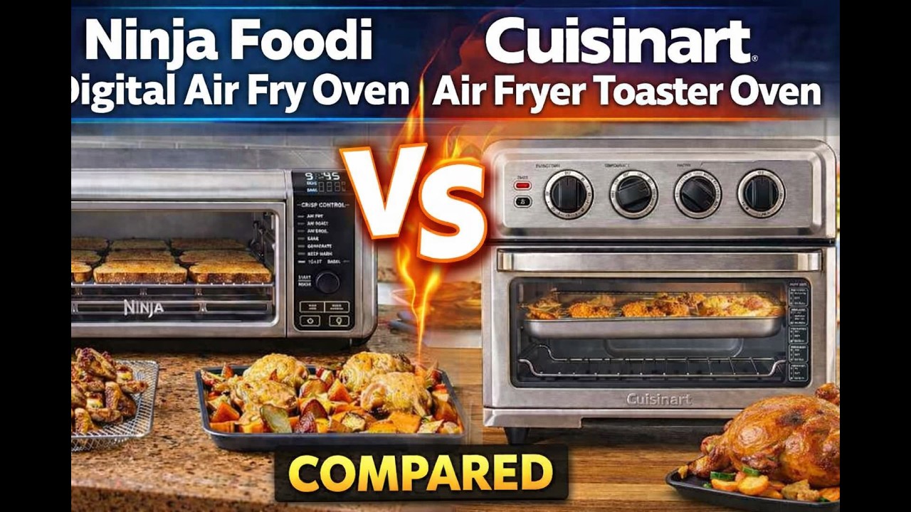 Ninja Foodi Digital Air Fry Oven and Cuisinart Air Fryer Toaster Oven Full Comparison