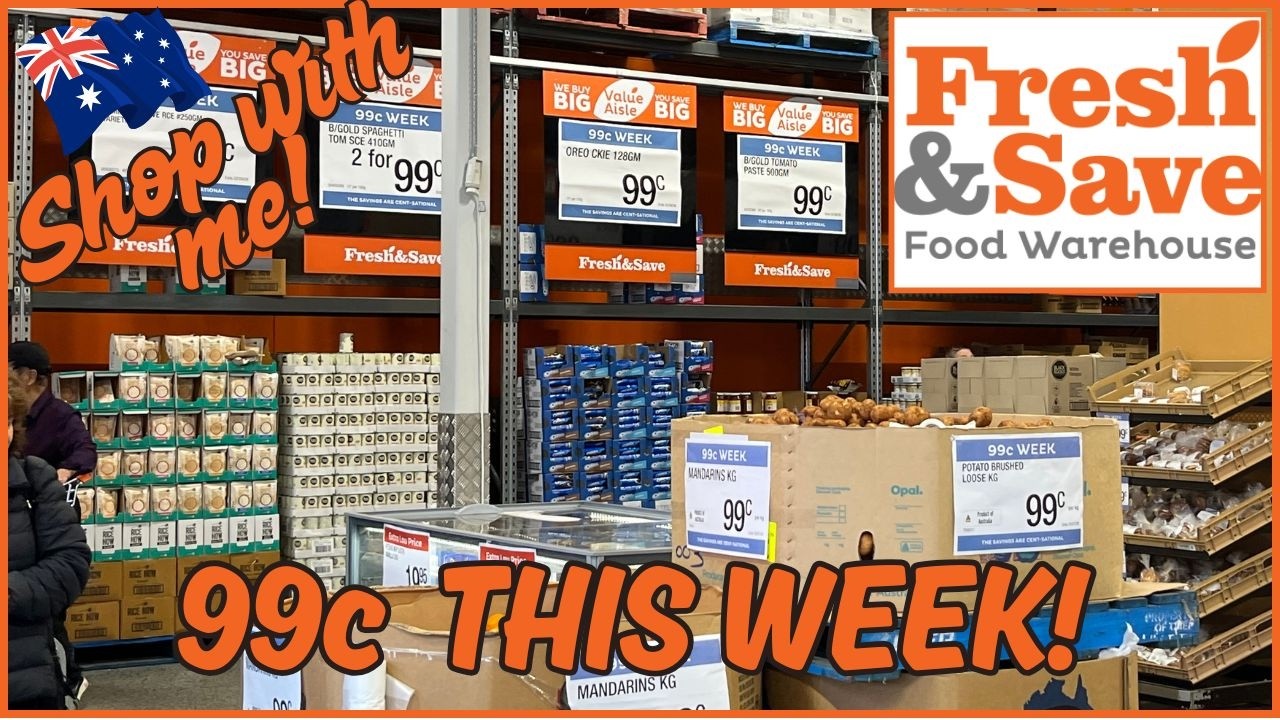 Discount shop in AUSTRALIA | FRESH & SAVE FOOD WAREHOUSE | 99c Groceries, Meat, Fruit, Vege & more!🛒