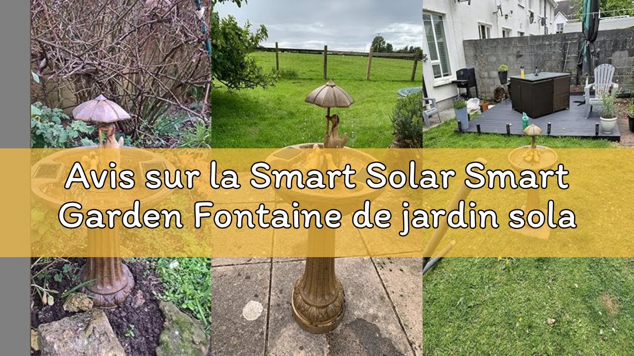 Avis sur la Smart Solar Smart Garden Fontaine de jardin solaire aspect bronze ornée d’une famille de
