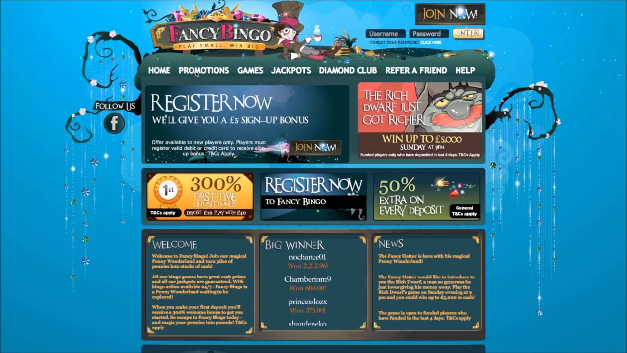 Fancy Bingo New Player Promotion Code