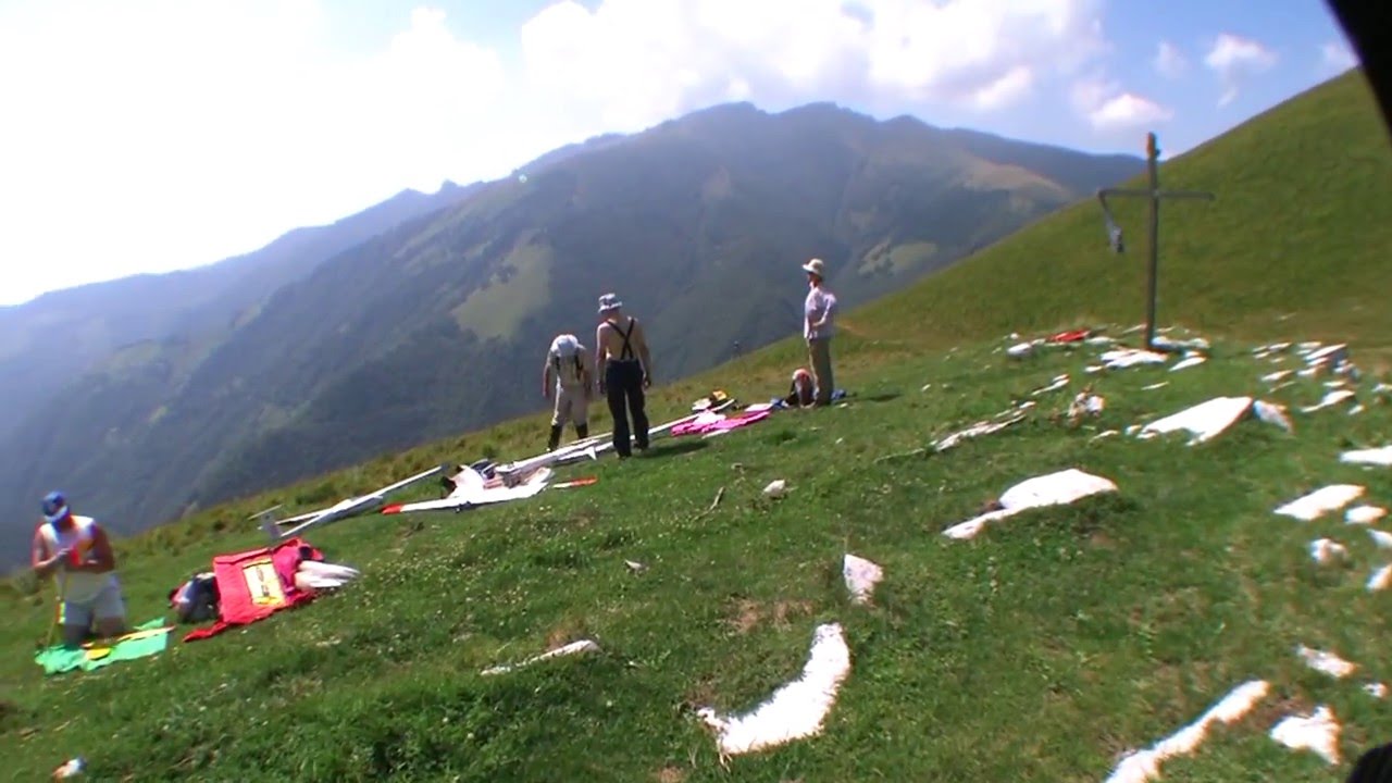 volo in pendio collaudo aliante salto rc glider 4.6 mt