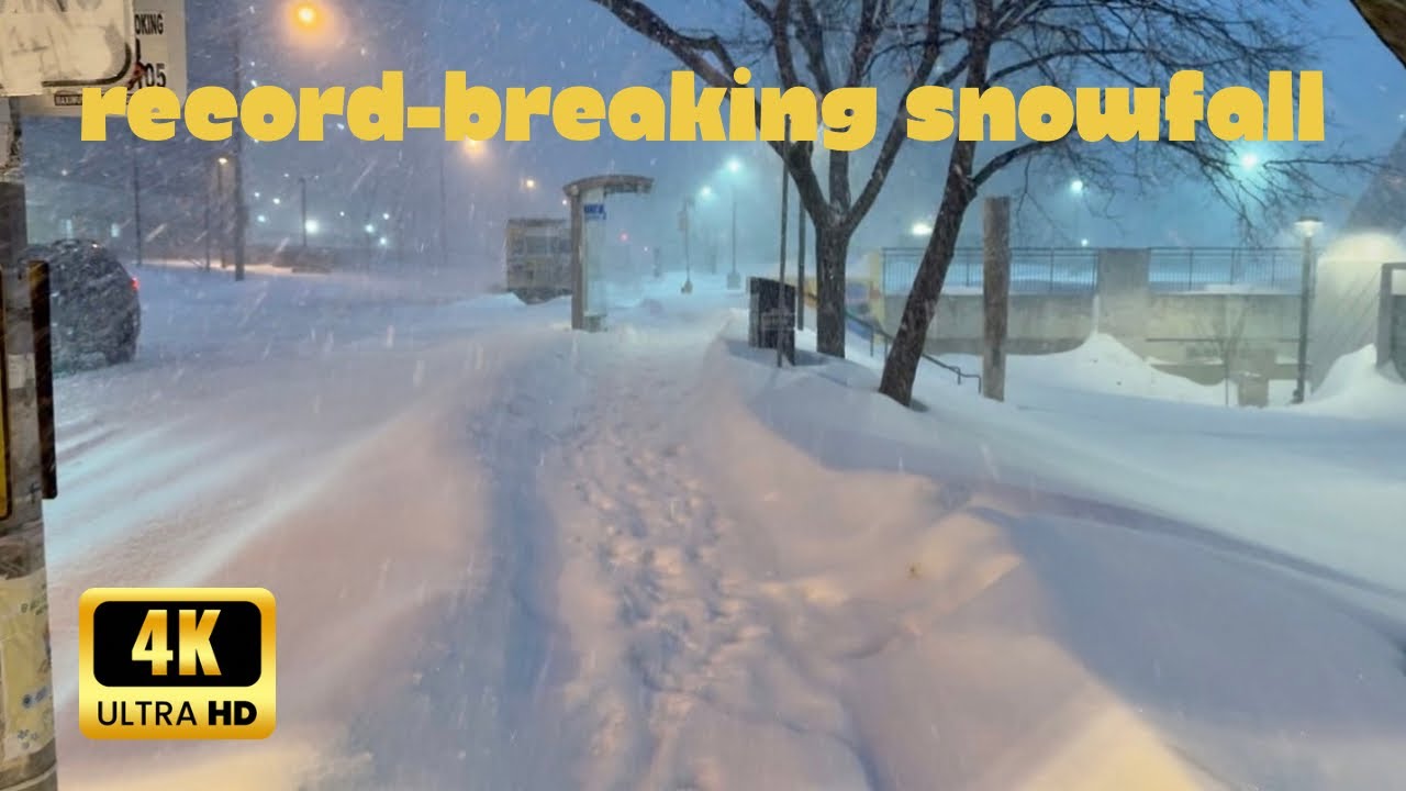 Winter storm hammered Toronto Canada 🇨🇦 60 cm snowfall 
