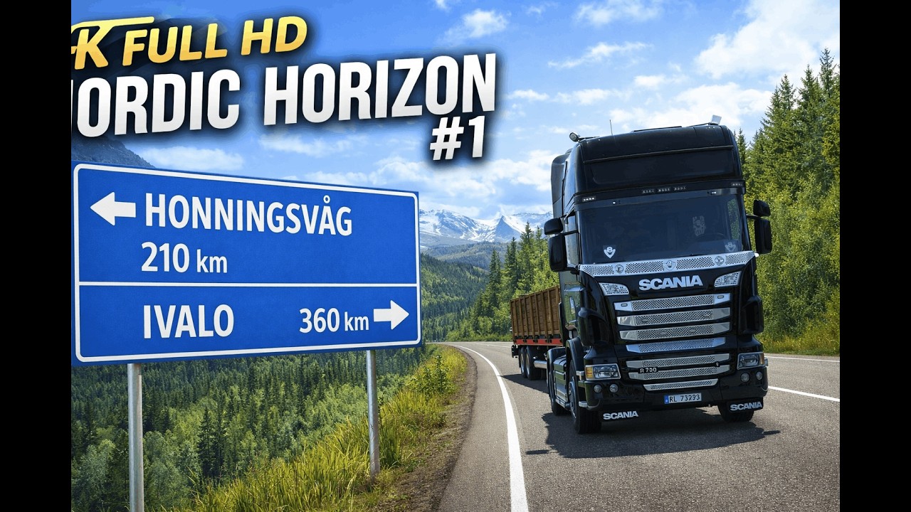 ETS2 - Nordic Horizon #1 4K FULL HD | Honningsvåg - Ivalo 🚛 Scania R 2009 Topline