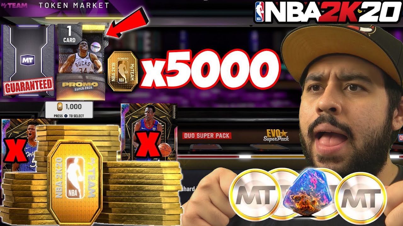 WE SPENT 5000 TOKENS ON GUARANTEED GALAXY OPAL PACKS AND MADE MILLIONS OF MT IN NBA 2K20 MYTEAM