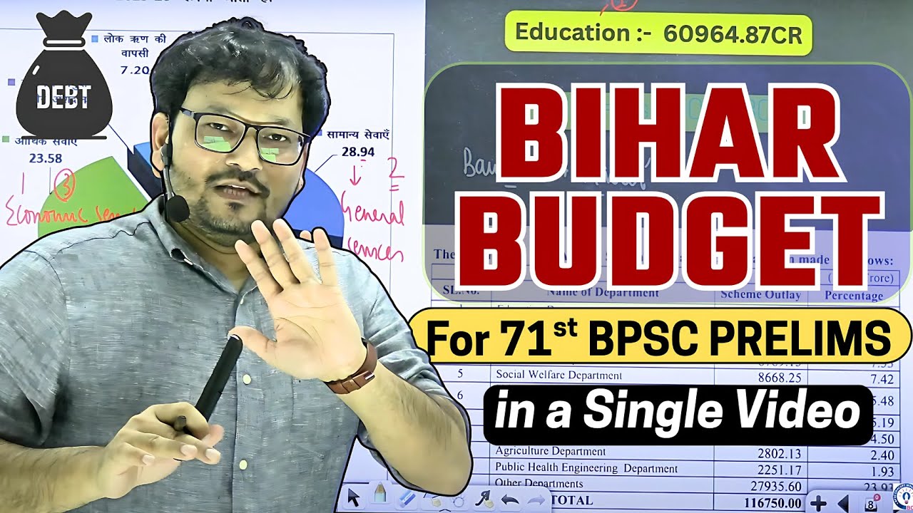 📊 Bihar Budget 2025-26 | Complete Analysis for 71st BPSC Prelims @bpscconceptwallah1947