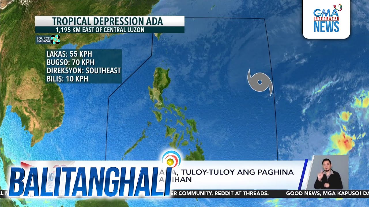 PAGASA - Bagyong Ada, tuloy-tuloy ang paghina dahil sa hanging amihan | Balitanghali