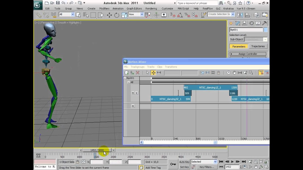 Tutorial Usando Motion Mixer en 3D Studio Max