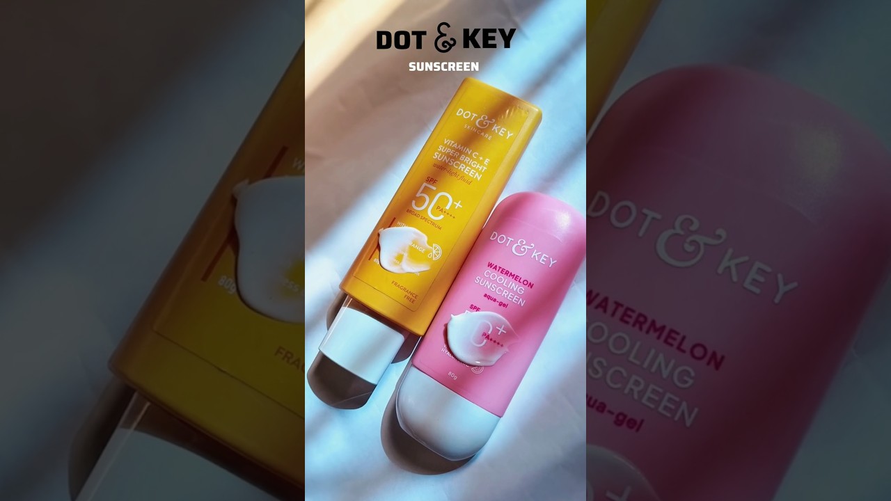 Dot and Key sunscreen ✨ #review #sunscreen  #skincare #skincareroutine #shorts #glowingskin#foryou