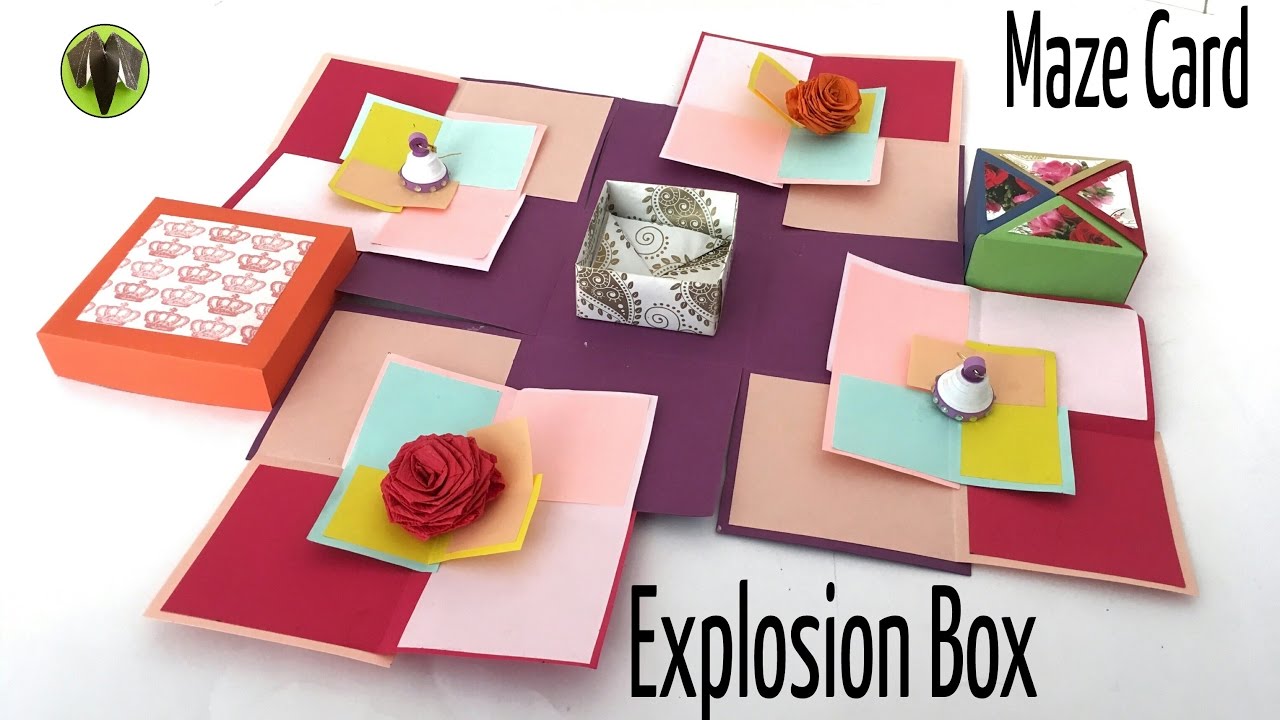 SUPER MAZE EXPLOSION BOX CARD - DIY Tutorial by Paper Folds ❤️