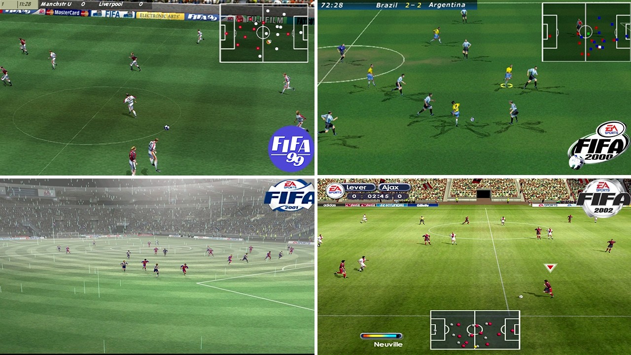 FIFA nostalgia. Some of the Very First FIFA Games | FIFA 99 vs FIFA 2000 vs FIFA 2001 vs FIFA 2002