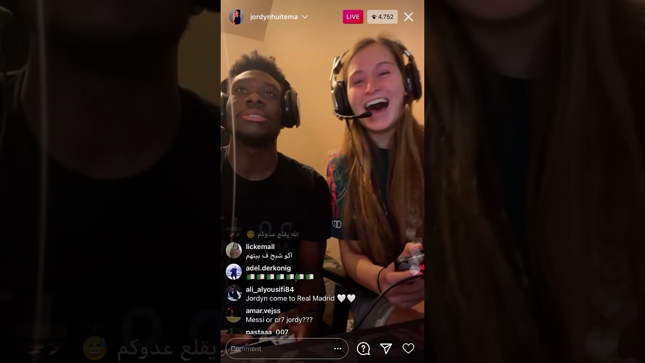Alphonso Davies & Jordyn Q&A On Instagram Live