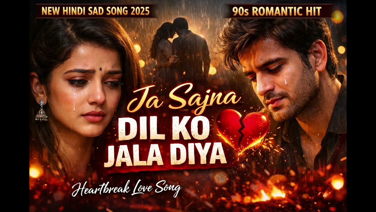 Ja Sajna Dil Ko Jala Diya 💔 | New Hindi Sad Romantic Song 2025 | Bollywood Evergreen 90s Love Song