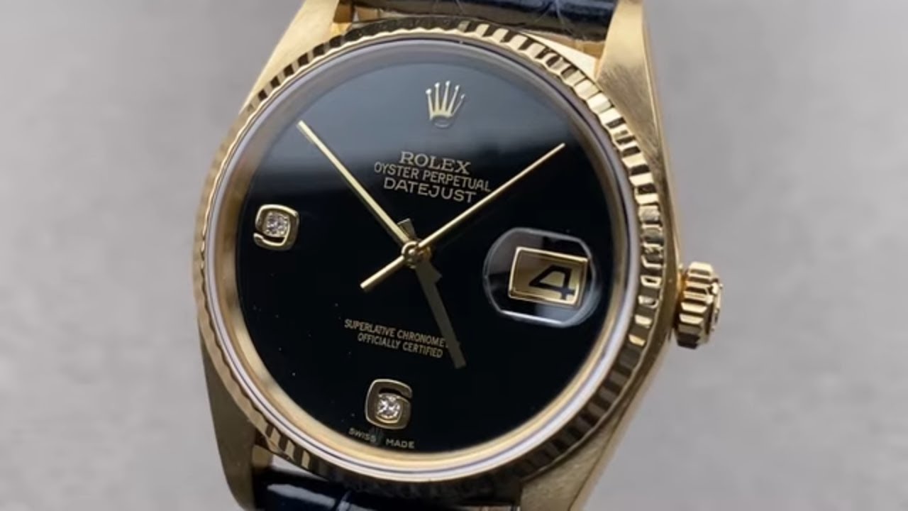 Обзор сертифицированных подержанных часов Rolex Datejust Onyx Dial 16018.
