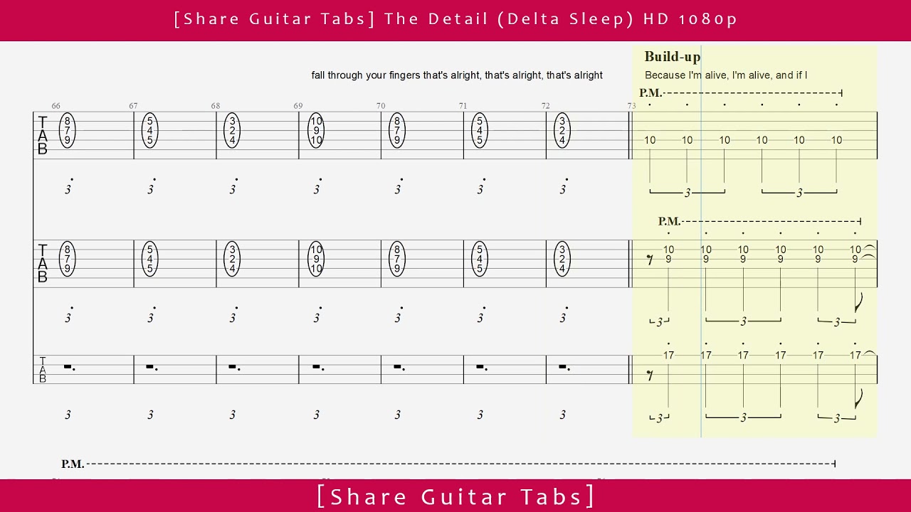 [Share Guitar Tabs] The Detail (Delta Sleep) HD 1080p