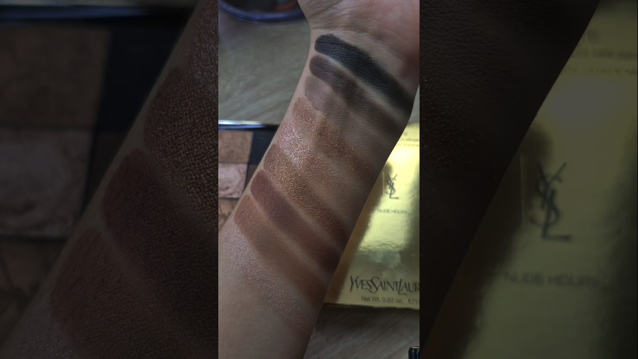 YSL NUDE HOURS PALETTE SWATCHES #ysl #nudehourspalette #swatches #newatsephora