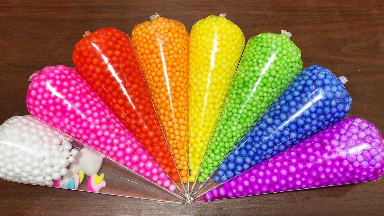 MAKING FOAM SLIME With RAINBOW PIPING BAG ! ASMR Slime Videos #2457