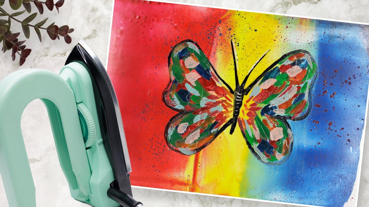Encaustic - Bunter Schmetterling - super einfach für Anfänger