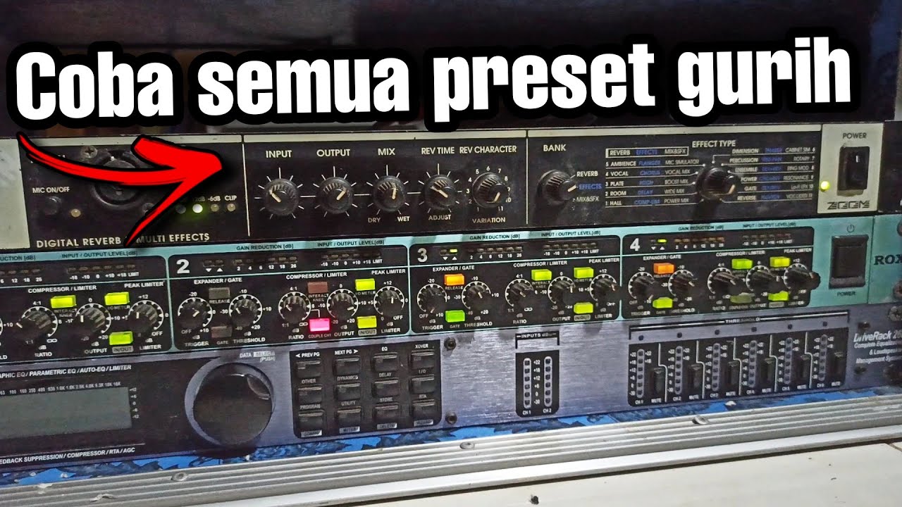 Mencoba berbagai preset nyess efek Zoom RFX 1100