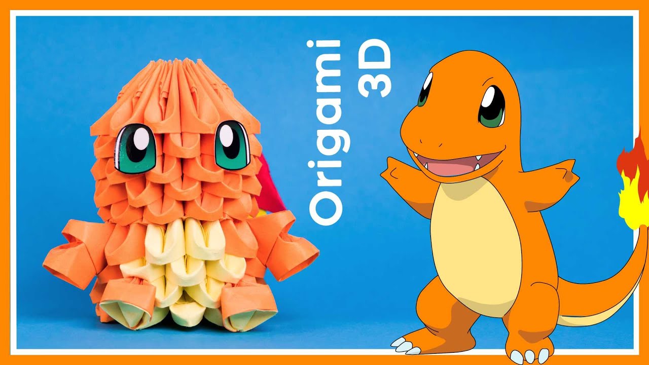 🔥 CHARMANDER 🔥 Origami 3d POKEMON