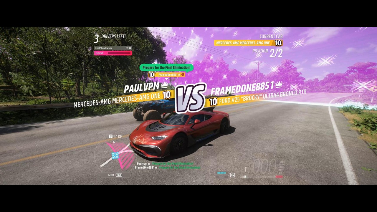 Forza Horizon 5 - Eliminator (Вышибала) | 9 Eliminations - FS AMG One VS Brocky