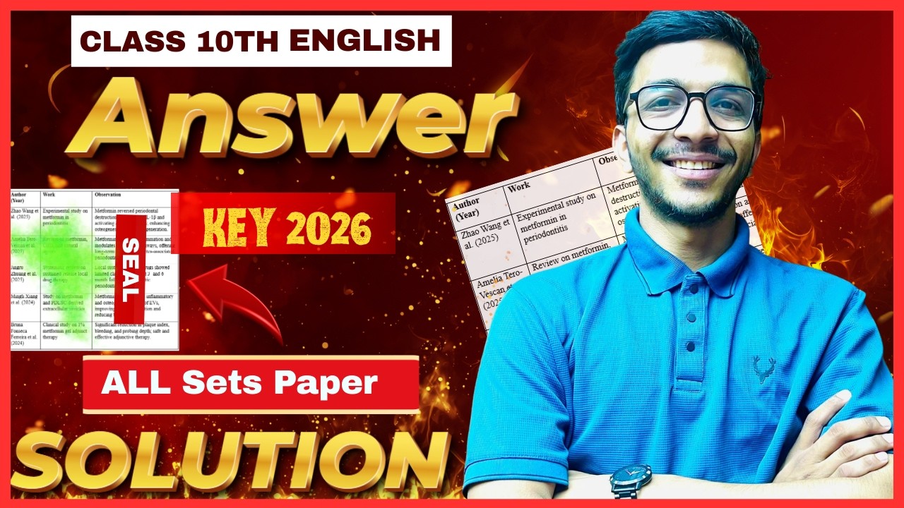 Class 10 English Answer Key 2026 🔥 All Sets Paper Solution | Board Exam Full Discussion |